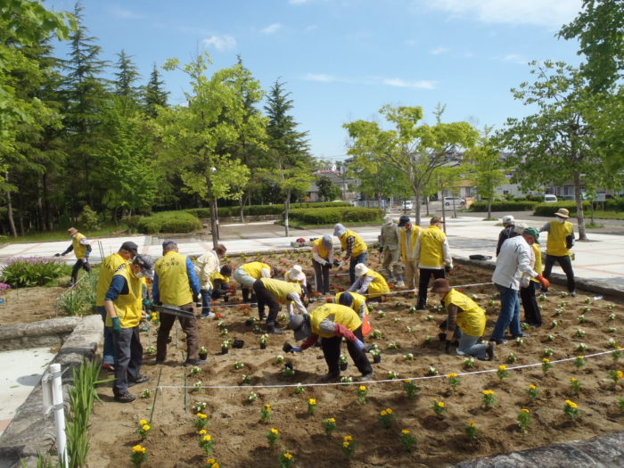 大分植わりました。
